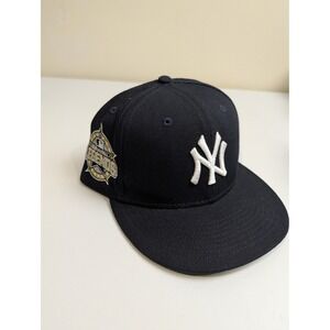 New Era New York Yankees Fitted Hat 7 3/8 Navy Legends Side Patch